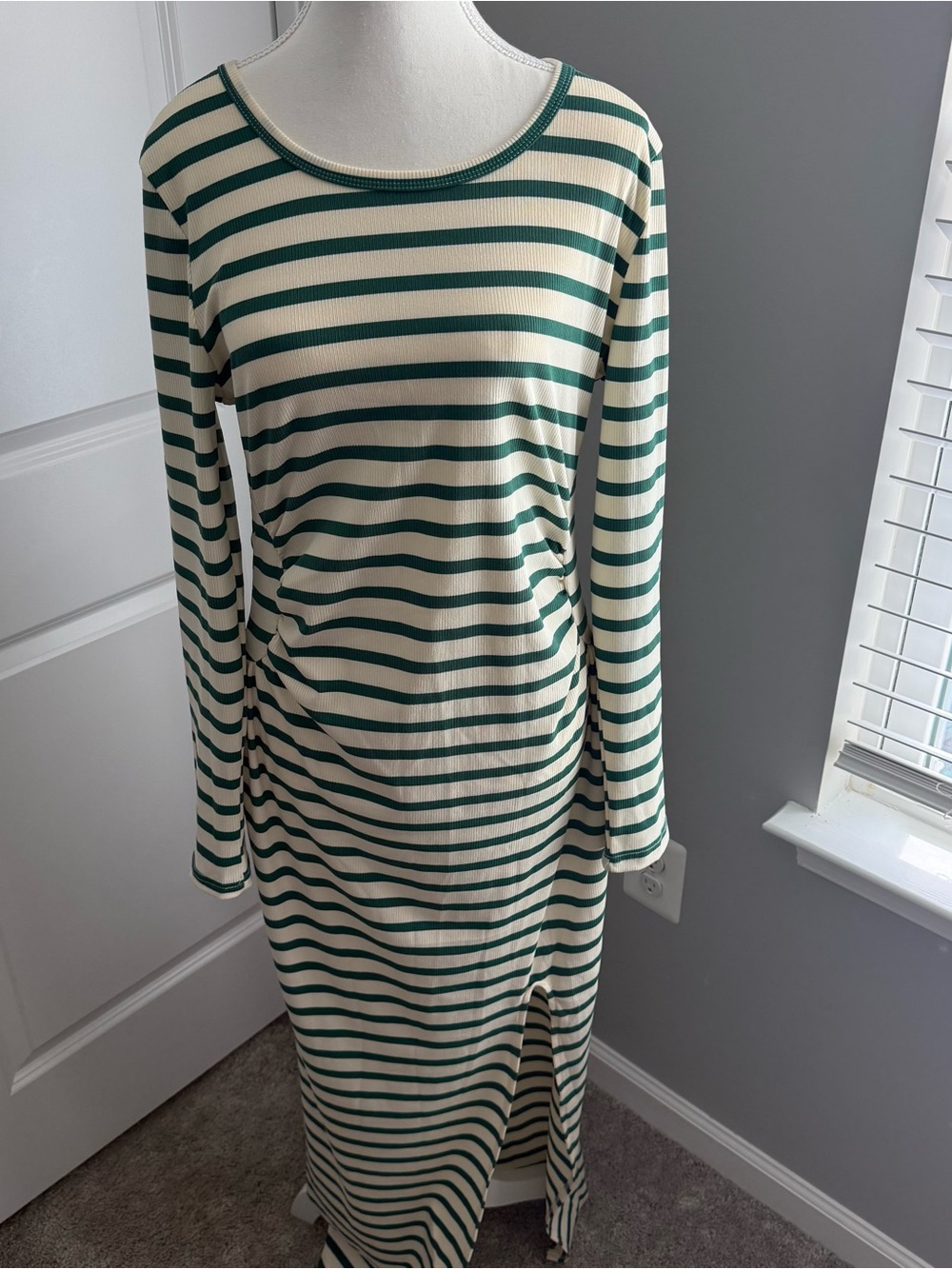 Green Striped Dress